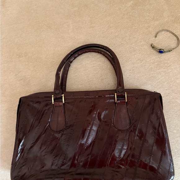 Handbags - Quiet luxury Brown eel skin vintage Handbag